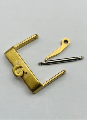 Image of Vintage Omega gold plated 18mm Watch Strap Buckle.Used,Clean,Rare Model, Genuine
