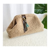 Image 1 of Latte Boucle Clutch