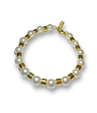 Golden white bracelet 