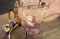 Image 1 of Bear keychain 小熊奶茶杯钥匙扣/包包挂件
