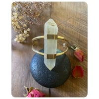 Image 1 of Large Double Terminated Iron Stained Quartz Cuff  