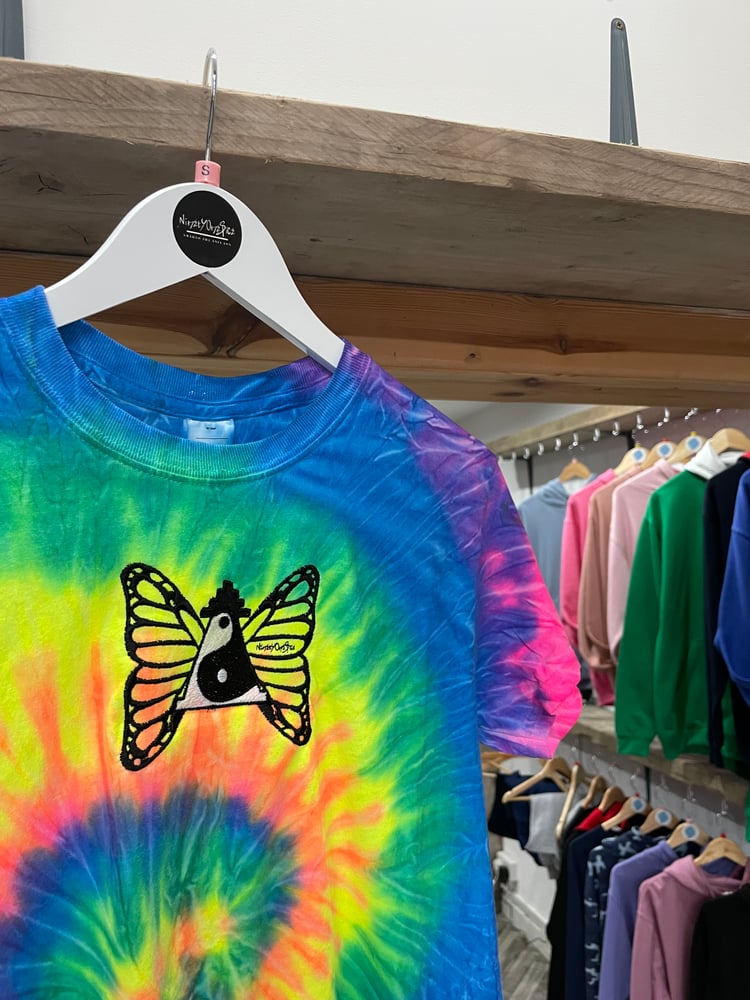 Image of Kids Neon Tie dye Yin Yang Tee