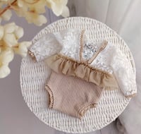 Image 2 of Newborn girls bodysuit Lara | off white&beige