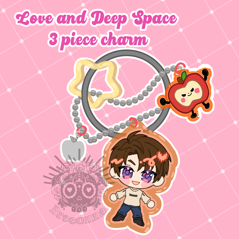 Image of 🌸 PREORDERS OPEN 🌸Love and Deepspace Chibi 3 piece Ring Charm