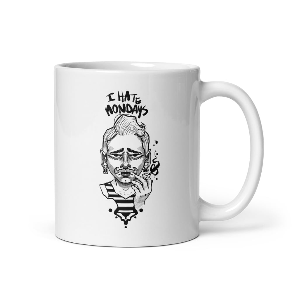 Image of I hate mondays - White glossy mug