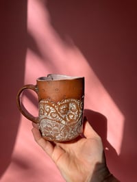 Image 3 of Lavender lace large mug