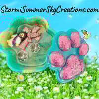 Image 2 of Pink and Teal Paw Prayer/Trinket Box