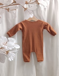 Image 3 of Baby photo session onesie | Conrad | 0-3 months |cinnamon brown