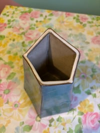 Image 3 of teal drift vase