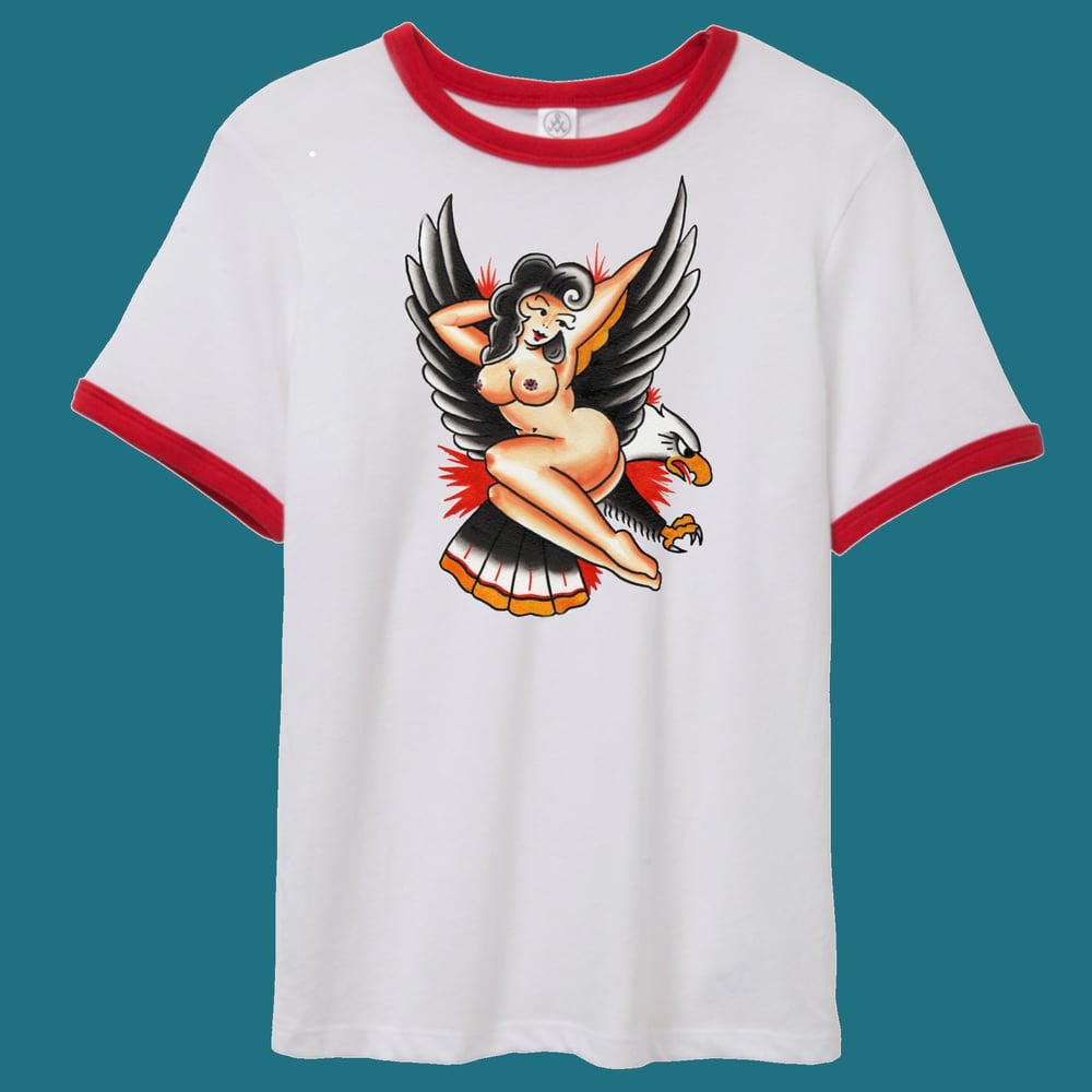 Girl eagle Ringer Shirt