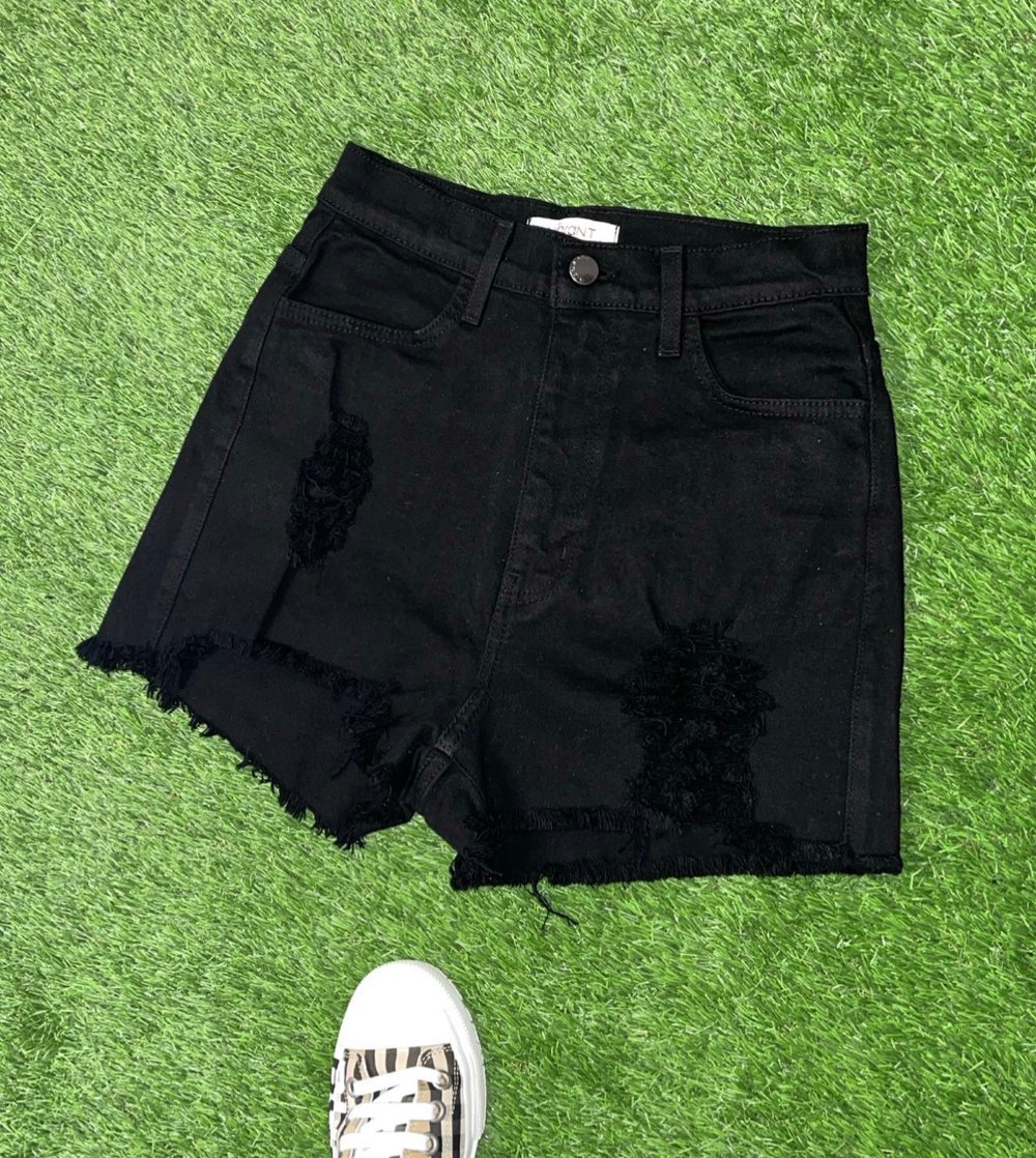Image of Black Denim | Shorts 