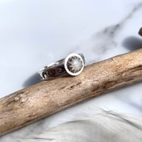 Image 2 of Handmade Sterling Silver Moonstone Moon Ring