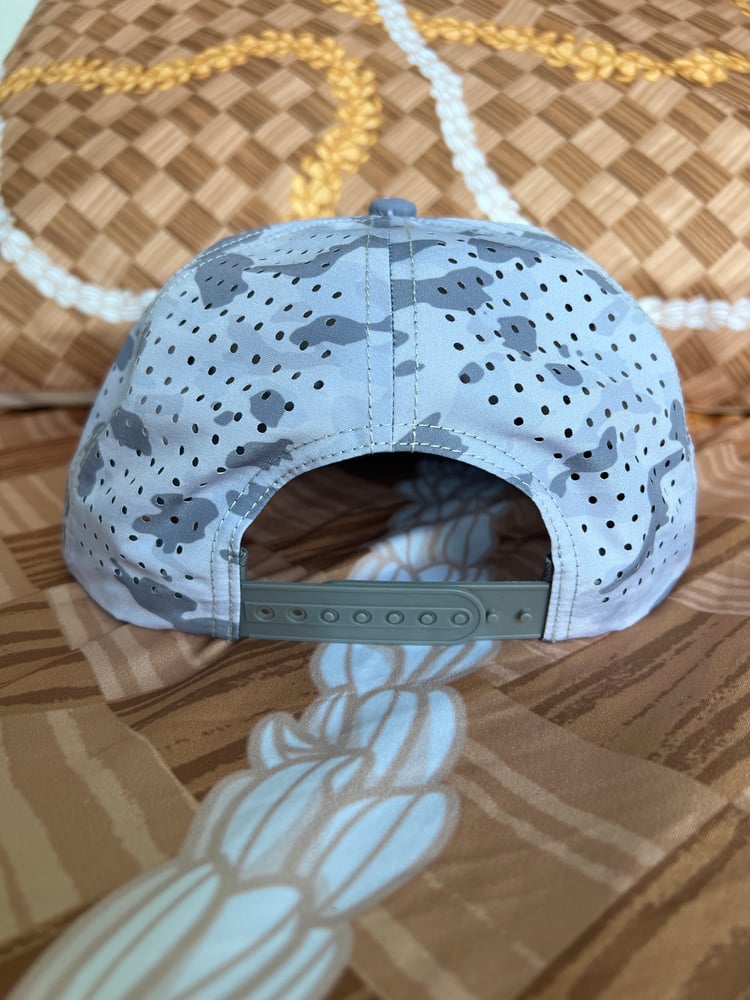 Image of WAIMĀNALO SnapBack hat (white camo)