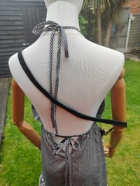 Image 4 of Havana Halter Dress- classic statement holiday piece- one size - BLACK