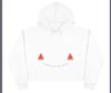 a melon miles away (Crop Top Hoodie) (White) 