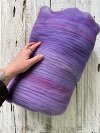 Image 1 of Colorjoy Clouds, Lilac Lane - XL 7.2 oz Luxury Batt: Targhee, Cormo, Angora