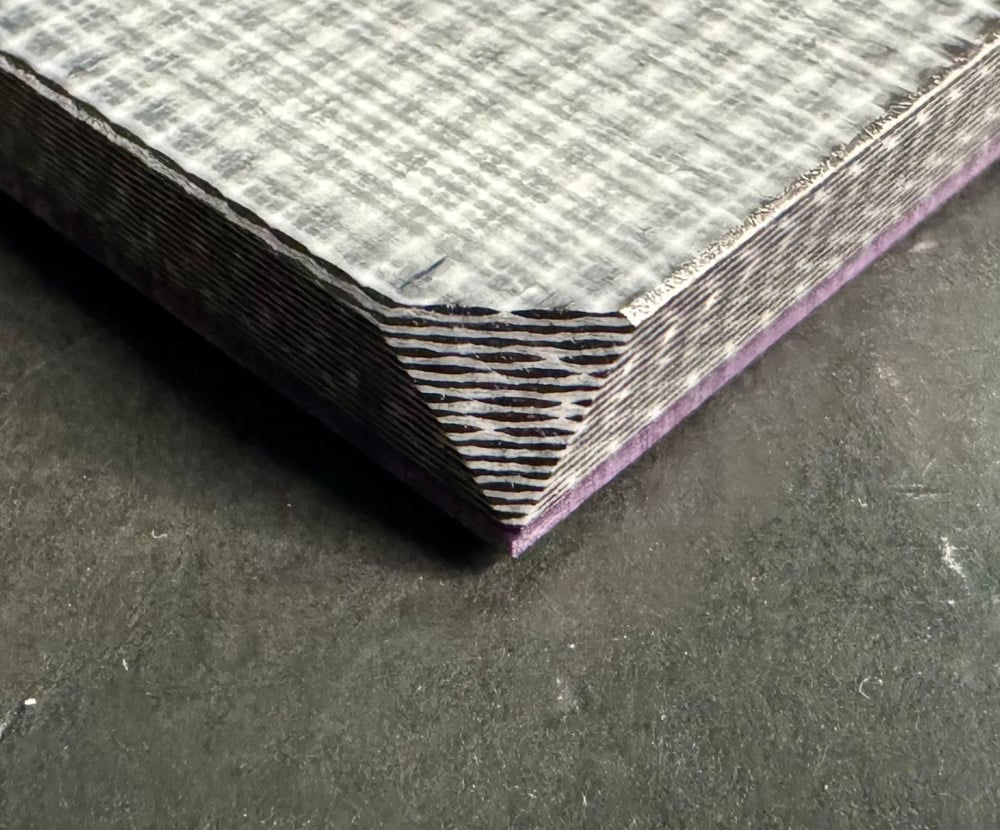 Image of Layered CF/G10 & Burl G10 Segmented Knife Scales