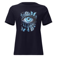 Image 1 of Women's Relaxed T-Shirt, Mystic Butterfly Gaze Tee