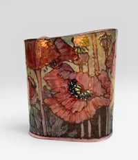 Image 1 of “Oriental Poppy” reduction lustre vase