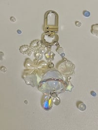 Image 1 of opal glass jellyfish charm