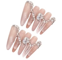 Image 4 of 10pcs Long Ballerina Almond False Nail Tips Handmade