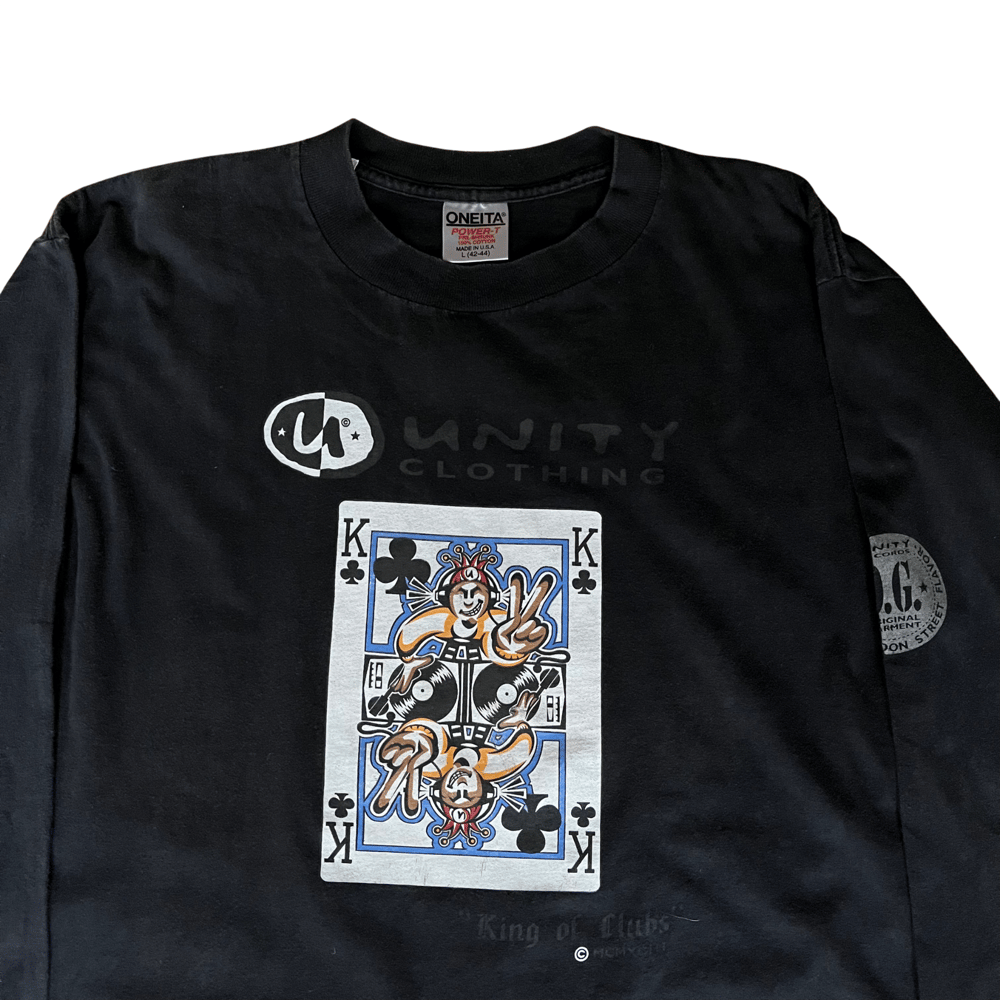 Image of Unity Records original 90s rave longsleeve T Shirt: Large