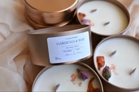 Image 1 of Gardenia & Rose Soy Candle 