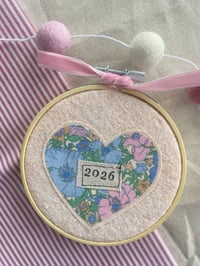 Image 1 of 4" Date Star Hoop - Pinks