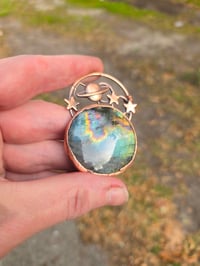 Image 5 of Electroformed THIS IS WHAT SPACE SMELLS LIKE labradorite necklace 03