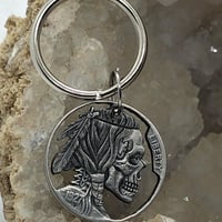 Image 2 of Sawed out detailed skull nickel 