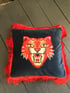 Blue Velvet Red Tiger Red Frinfe Cushion Cover Image 6