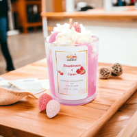 Image 1 of Strawberries & Cream Dessert Candle, 8