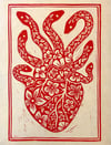 Year Of The Snake Block Print