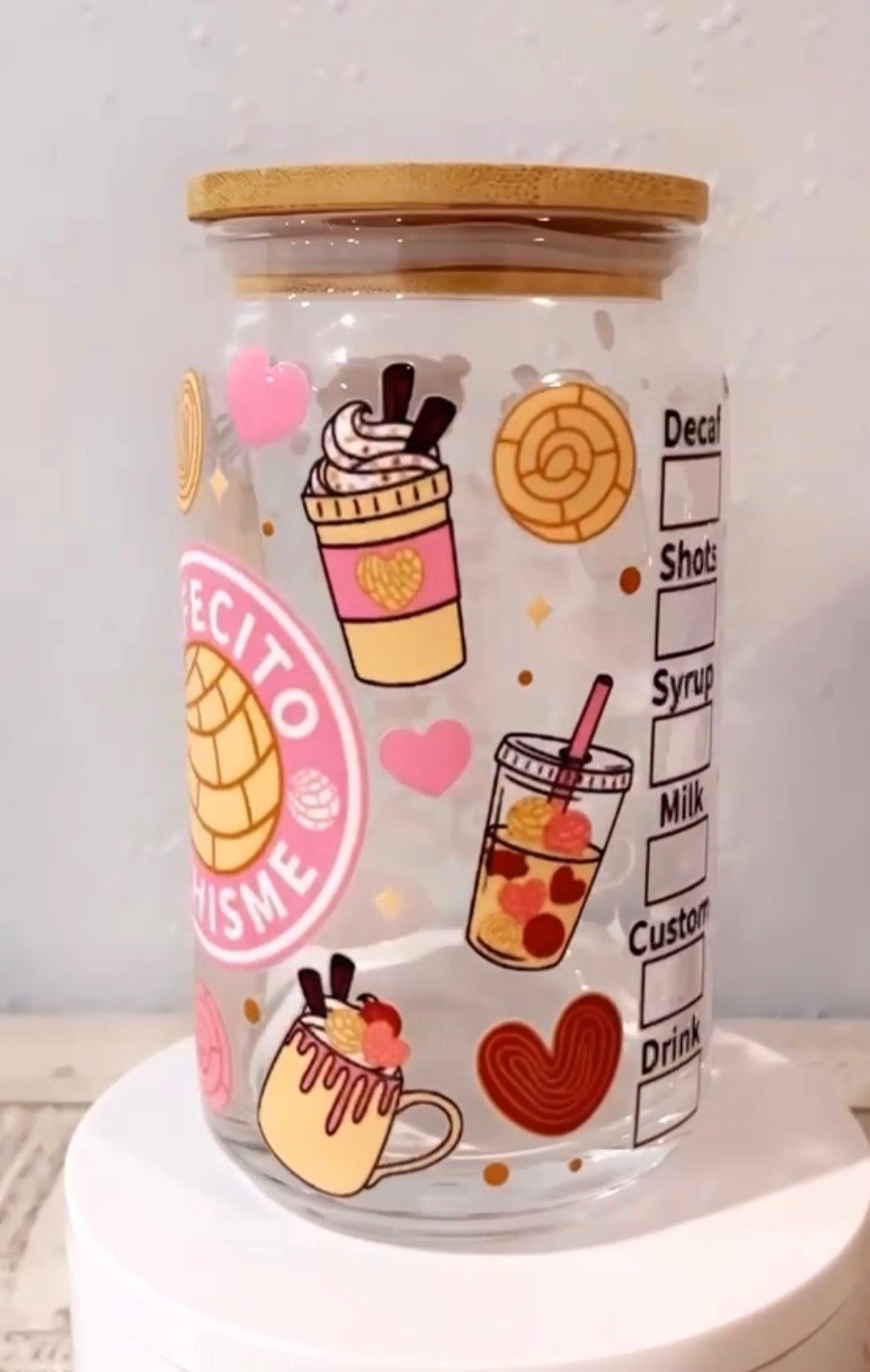 Image of Chisme y cafecito GLASS+LID+GLASS STRAW