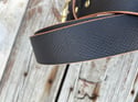 Horween Leather Belt - Matte Black Winchester Hatch Grain Veg Tan - 1.5"