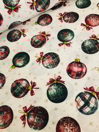 Image 1 of Hule Loneta Resinada - Navidad/Bolas - 6€/m