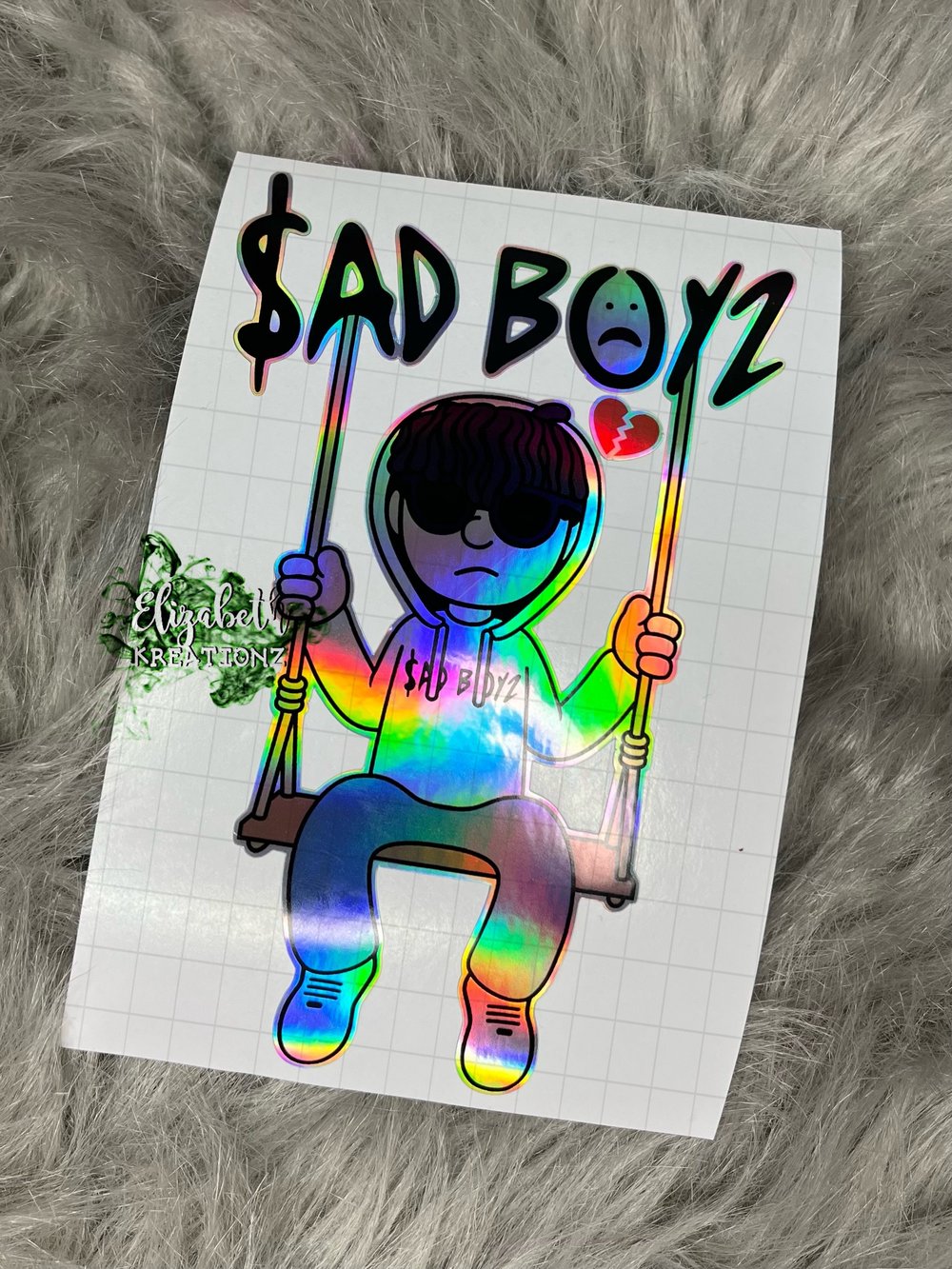 Sad Boyz|Girlz Swing Holographic Car Decal