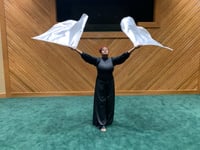 Image 2 of Bridegroom worship flags - Holy(silver) Adult