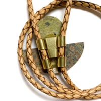 Image 3 of Epidote, Rhyolite & Oolite Bolo Tie