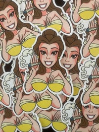 Beauty and the smoke sticker