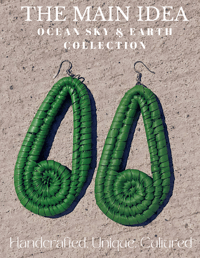 Image 1 of Grounded Green Rattan Earrings
