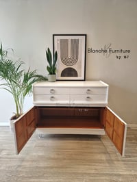 Image 4 of Large Mid Century Luxury Sideboard Nathan | Curved Teak Sideboard White