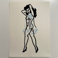 Image 4 of Lady Linocut Prints
