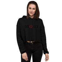 Image 1 of DISOBEY PRINTED CROP HOODIE 
