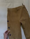 vintage Ralph Lauren suede matador trousers with silver conchos and beading