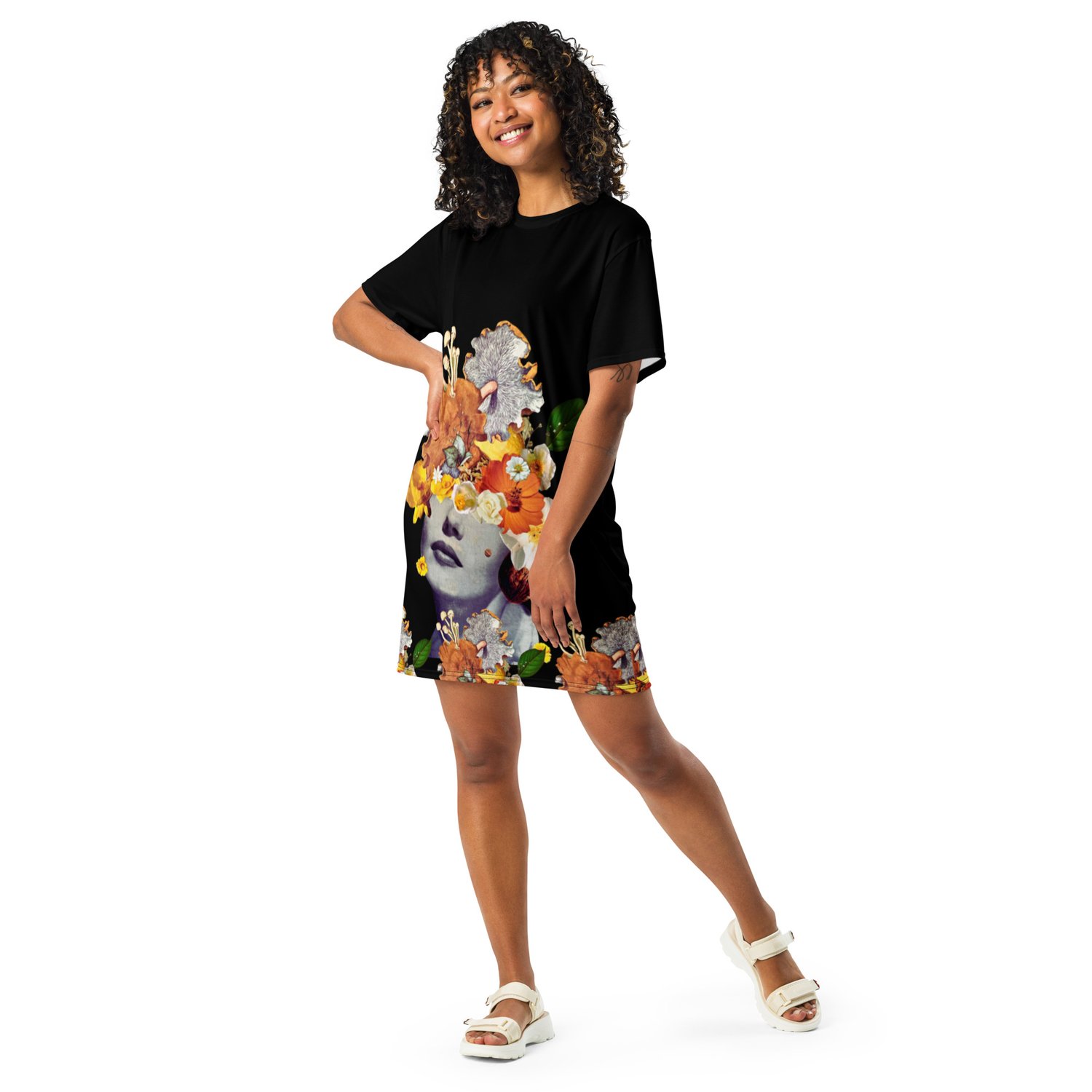 Image of She's a Little Nuts - Black T-Shirt Dress - Limited Edition