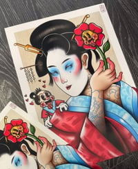 Swooning a Geisha A3 Print