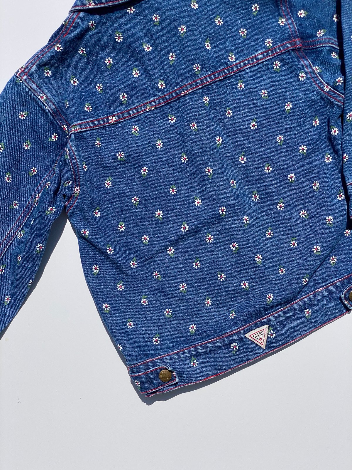 Vintage Guess Denim Daisy Jacket Size L (4-6) | Kai Blue