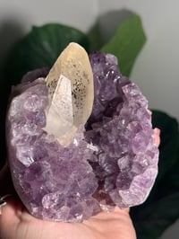 Image 3 of AMETHYST WITH INCLUDED RAINBOW CALCITE -URUGUAY-
