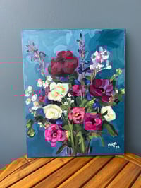 Image 1 of “Midnight Floral” Original Painting